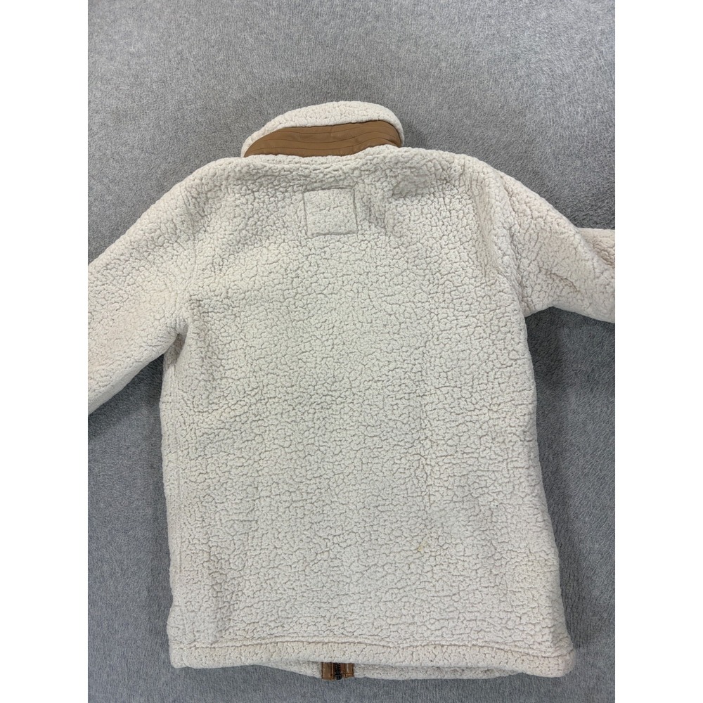 Abercrombie & Fitch SHERPA Full Zip Winter Jacket (Women's Small) White - Picture 12 of 12